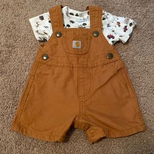 Carhartt overalls and shirt outfit